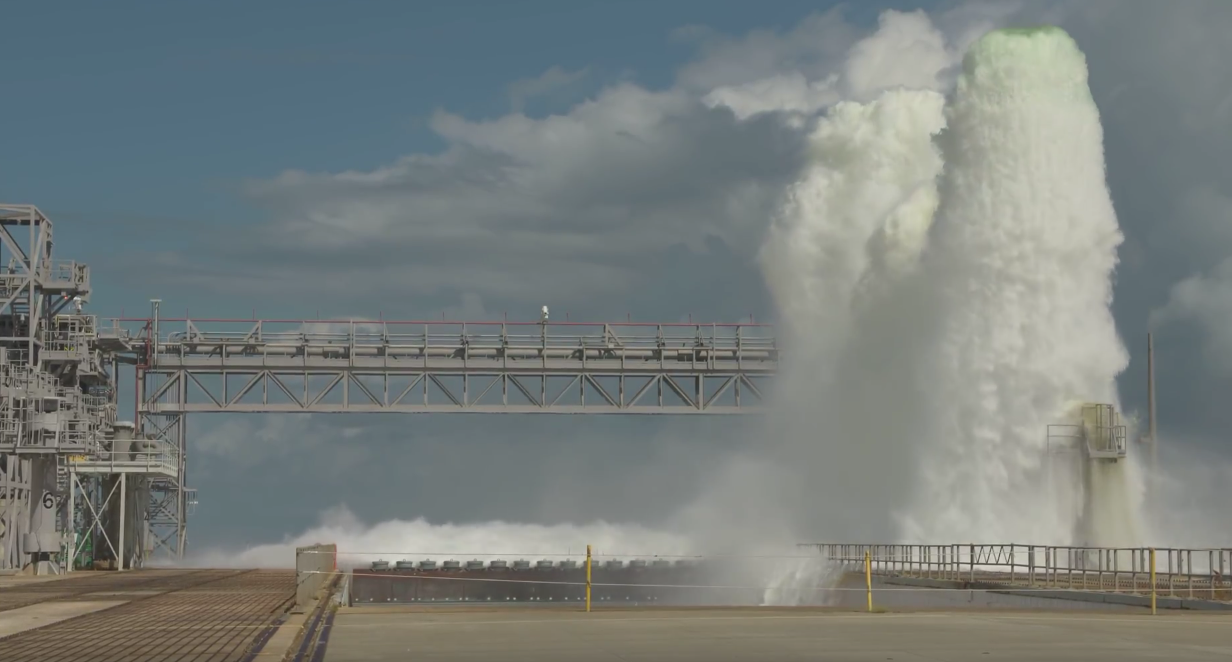 Watch NASA's IOP/SS Deluge System Spew 450,000 Gallons of Water in 60